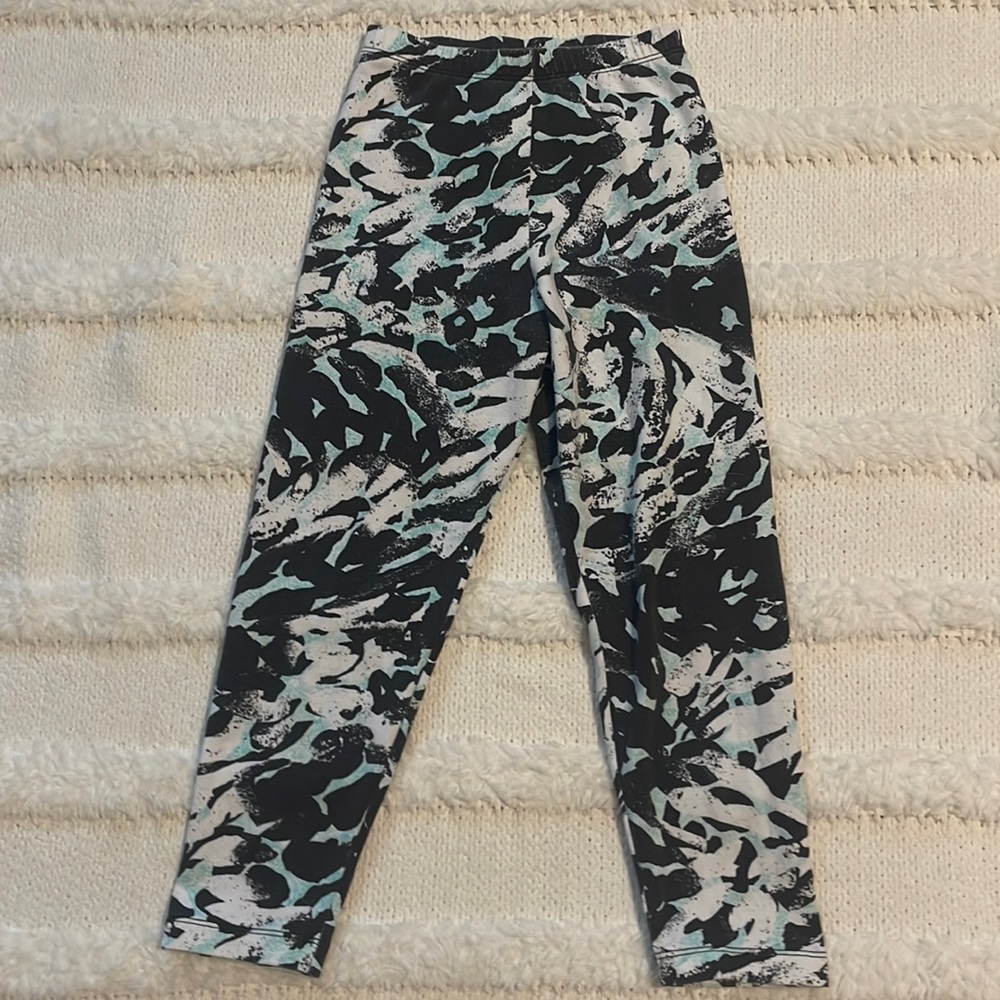 Vintage 80s Danskin leggings aerobic pants cotton blend black women size small S